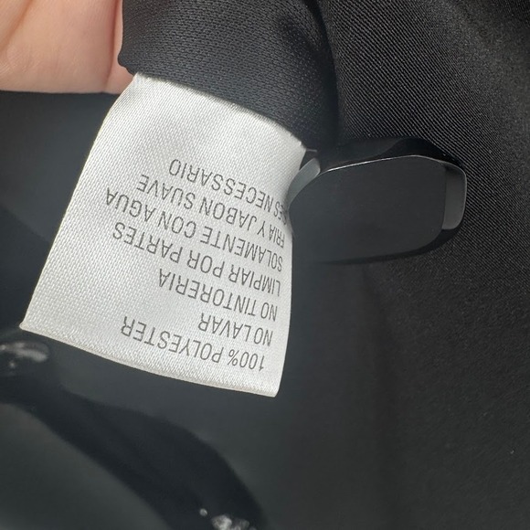 Ieena for Mac Duggal Black Feather Trim Mini Dress Size 2 Cocktail Party - Picture 7 of 9